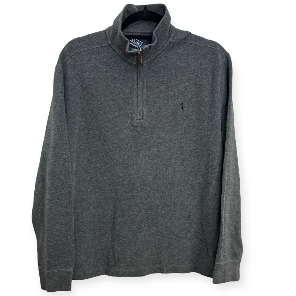Polo Ralph Lauren Men's Grey Half-Zip Sweater‎ Size M